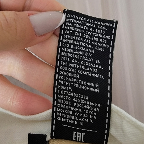 NWT 7 For All Mankind Distressed Straight Leg Jeans - Picture 10 of 11